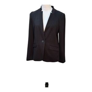 NWOT Talbots Black Aberdeen‎  Knit Preppy Office  Blazer Size 4